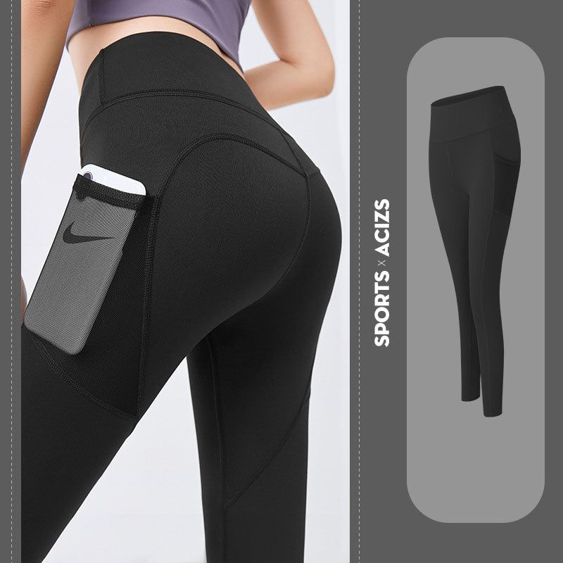 Hod Health & Home High Waist Tummy Control Yoga Leggings With Pocket For Women - Black - Xl