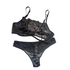 House Of Dasein Lace Thin Strapless Chain Detachable Sexy Lingerie Set Large Chest Minimizer Gathering And Lift - Black - M