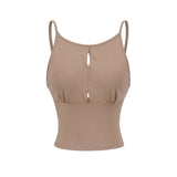 House Of Dasein Hollow Vest Lingerie For Women - Khaki - L