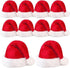10Pack Christmas Santa Hats For Adults - Extra Thicken Velvet Claus Women Men Fluffy Plush Xmas Party Supplies New Year&