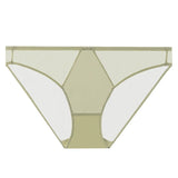 House Of Dasein Sexy Women's Underwear French Ultra-Thin Seamless Plus Size Panties With Cotton Crotch Lifting Low Waist Triangle Briefs - Light Green - Xl