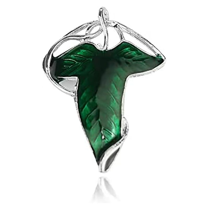 Veile Studios Alloy Elven Leaf Brooch Green Clasp Pin Cloak Costume Accessory - Movie Inspired Gift For Elves Fans