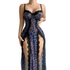 House Of Dasein Sexy Transparent Leopard Print Nightgown And Lingerie Set - Blue - S