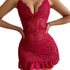 House Of Dasein Sexy Mesh Printed Transparent Lace Strap Nightgown Set For Women&