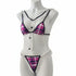 House Of Dasein Sexy Lingerie Set Lace And Plaid Splicing With Adjustable Straps Backless Design For Nightclub Wear - S