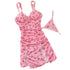 House Of Dasein Sexy Lingerie Pink Printed Valentine&