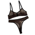 House Of Dasein Sexy Lingerie Set Leopard Print Erotic French Bra Ultra Thin Mesh Underwear - Leopard Print - S