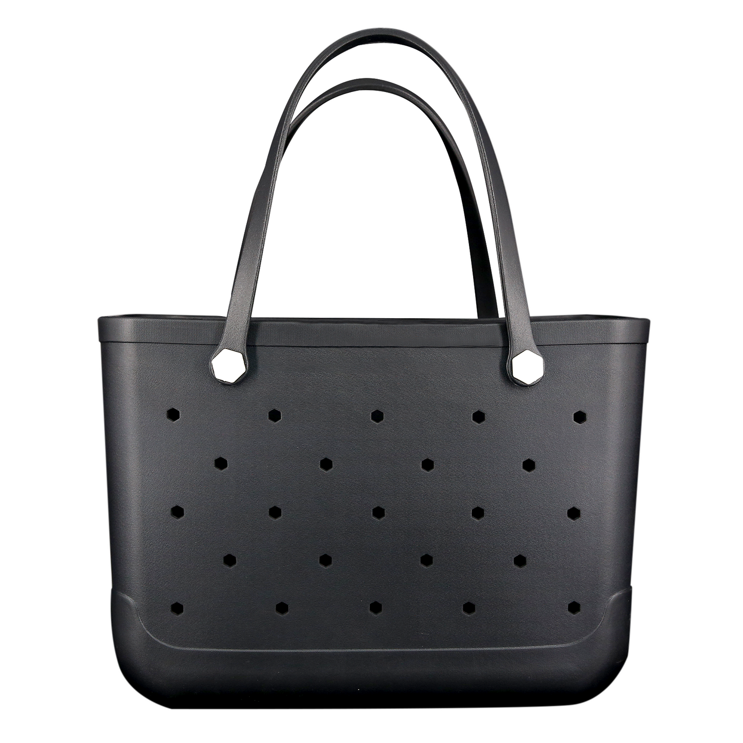 Waterproof Hexagon Mesh Beach Bag - Large Capacity Travel Storage Tote for Swimwear Towel Sunglasses - Black Large 48x34x24cm