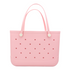 Waterproof Hexagon Mesh Beach Bag - Large Capacity Travel Storage Tote for Swimwear Towel Sunglasses - Flesh Pink Large 48x34x24cm