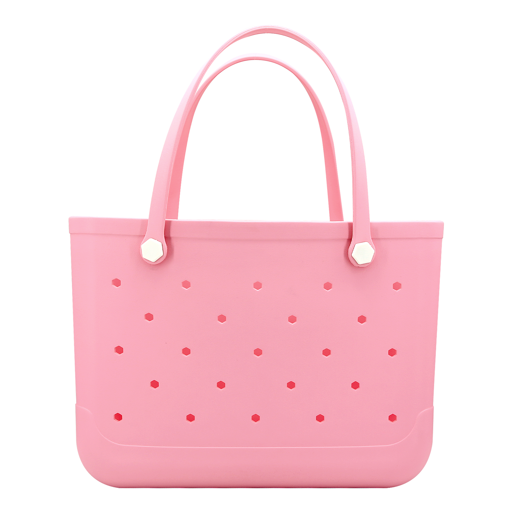 Waterproof Hexagon Mesh Beach Bag - Large Capacity Travel Storage Tote for Swimwear Towel Sunglasses - Pink Large 48x34x24cm