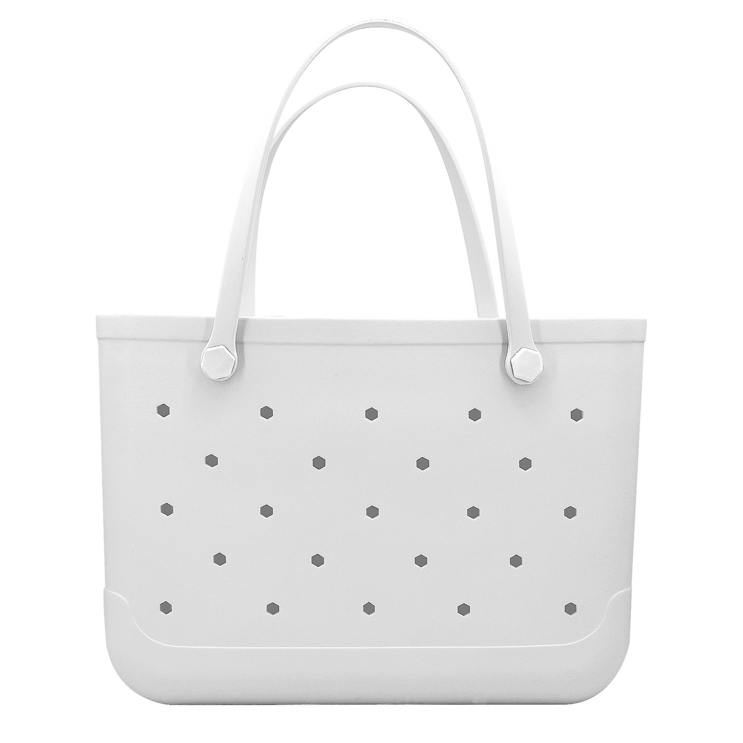 Waterproof Hexagon Mesh Beach Bag - Large Capacity Travel Storage Tote for Swimwear Towel Sunglasses - White Large 48x34x24cm