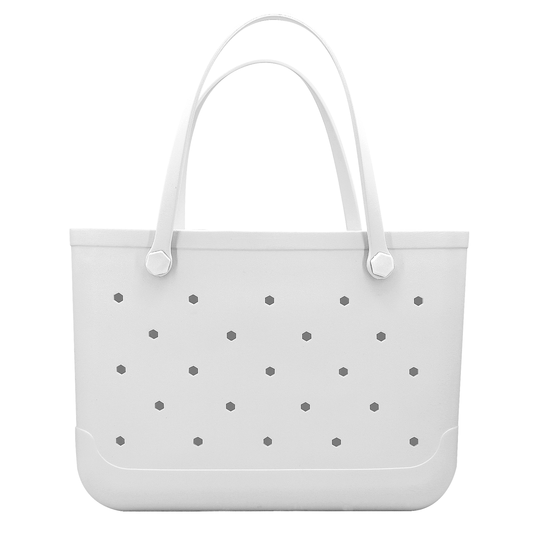 Waterproof Hexagon Mesh Beach Bag - Large Capacity Travel Storage Tote for Swimwear Towel Sunglasses - White Large 48x34x24cm