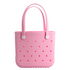 Waterproof Hexagon Mesh Beach Bag - Large Capacity Travel Storage Tote for Swimwear Towel Sunglasses - Pink Medium 37x32x13cm