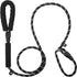 Dog Leash 6 FT with Comfortable Padded Handle, Training Loop Leash with Highly Reflective Threading for Medium Dogs, Black