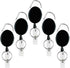 5 Pack Heavy Duty Retractable Badge Reel Id Card Holder with Clip and Key Ring Carabiner Keychain Belt Black Vertical Reels Holders for Nurse Doctor Office Worker Specialist Clear Name 