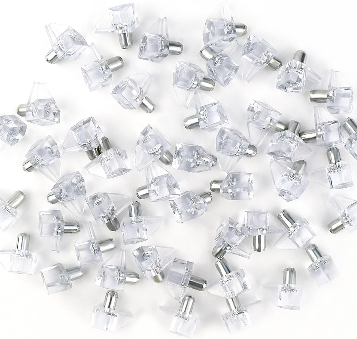 50 Pcs Shelf Support Peg Clear Holder Pegs Cabinet Pins for Kitchen Furniture Shelves Book Plastic Replacement Medicine Supports pegs 