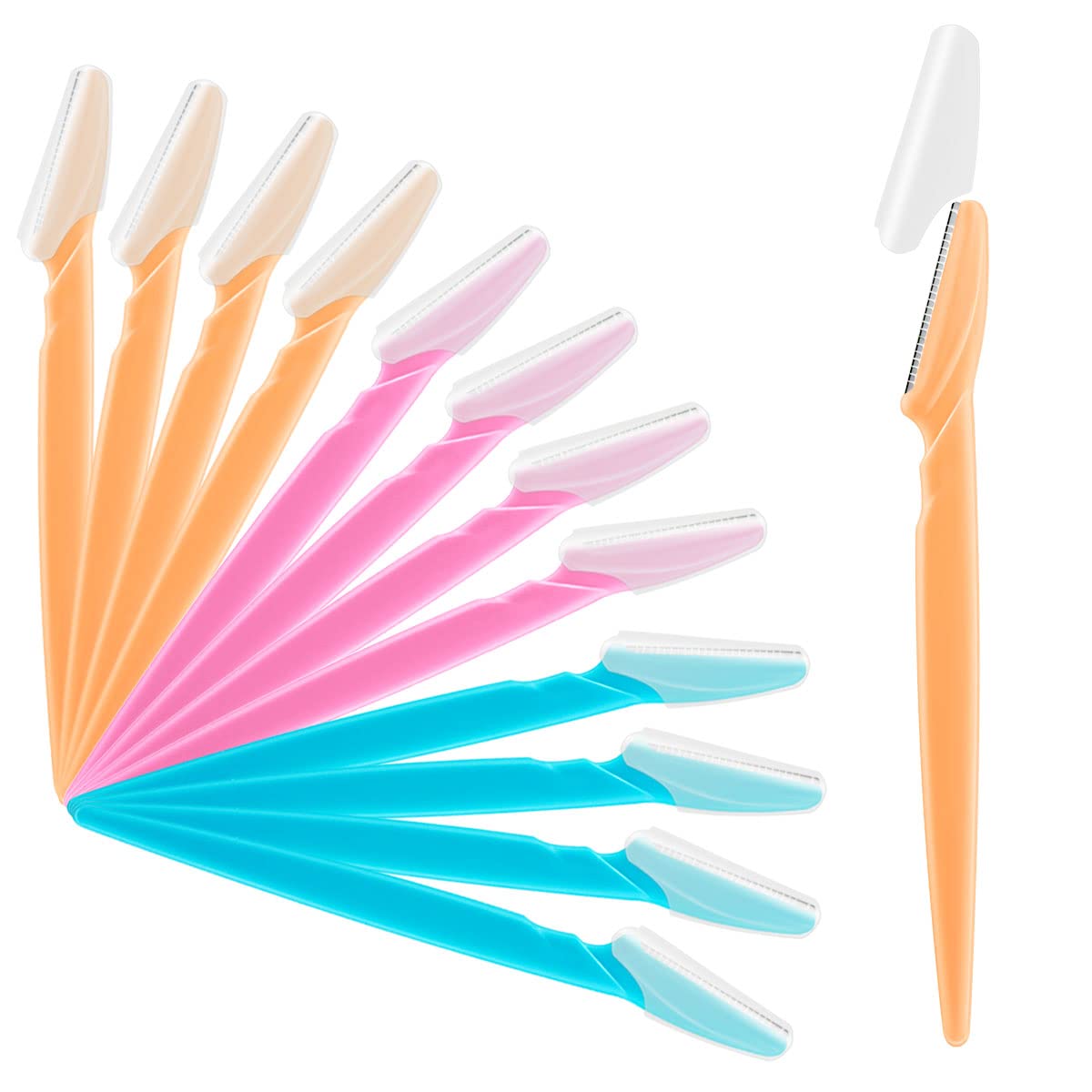 24 Pack of Eyebrow Razor for Women Face Razors Trimmer Dermaplaning Tool Facial with Safety Cover Multipurpose Exfoliating Hair Shaper Shaver Precision Men 