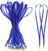 Premium Bulk Navy Blue Lanyards - 17.38 Inch Flat with Clip Swivel Hook Detachable Buckle (20 Pack) 