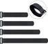 20 Pack Reusable Cinch Straps Fastening Cable Nylon Hook and Loop Ties Down Multipurpose Securing Adjustable Tie Organizer to Keep Home Office from Tangled Cords (Black) 