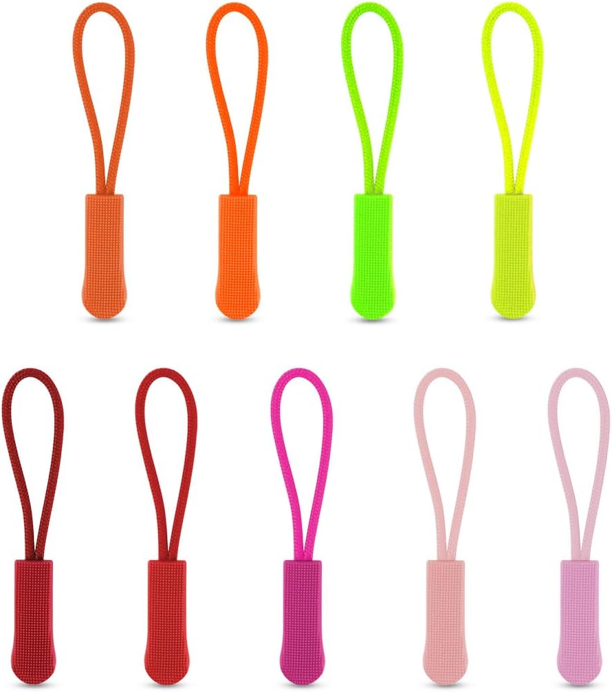36 Pack Zipper Pulls Replacement Cord Extender for Backpacks, Purses, Handbags, Luggage, Jackets, Clothes - Pull Tab Tags Extension Fixer Suitable Suitcases, Wallets (Assorted Colors) 