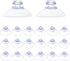 20 Pack Suction Cups for Glass Plastic Sucker Pads Clear Pvc Cup with Hooks Table Transparent Anti-Collision Pad Home Decoration Desk Window (30 mm) 