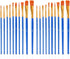 20 Pcs Paint Brushes Painting Brush for Acrylic Oil Watercolor Flat and Round Set Washable Artist Small Bulk Toddler Hog Bristle Art Pack 