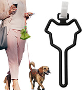 ® 2Pcs Dog Poop Bag Holder, Premium Waste Bag Holder Carrier for Leash, Dog Poop Bag Dispenser for Walking Running Bicycle Accessory (Black)