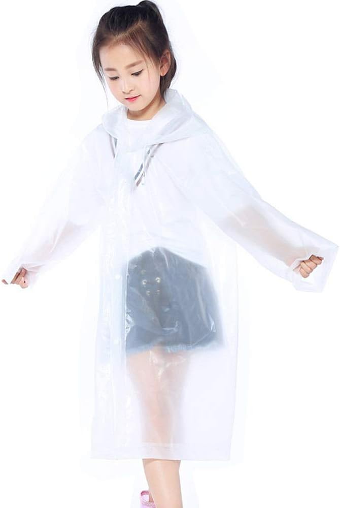 Thicker Reusable Raincoat Rain Poncho Jacket Slicker for Children Boy Girl Kids 