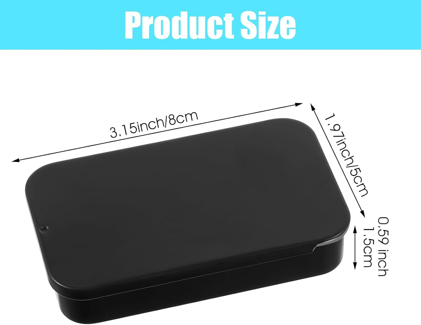 2 PCS Mini Travel Dental Floss Case, Portable Purse Floss Pick Holder, Small Toothpick Dispenser, Convenient Refillable Glide Storage Adult Floss in Box for Travel Dates Dinners Hotels (Black)