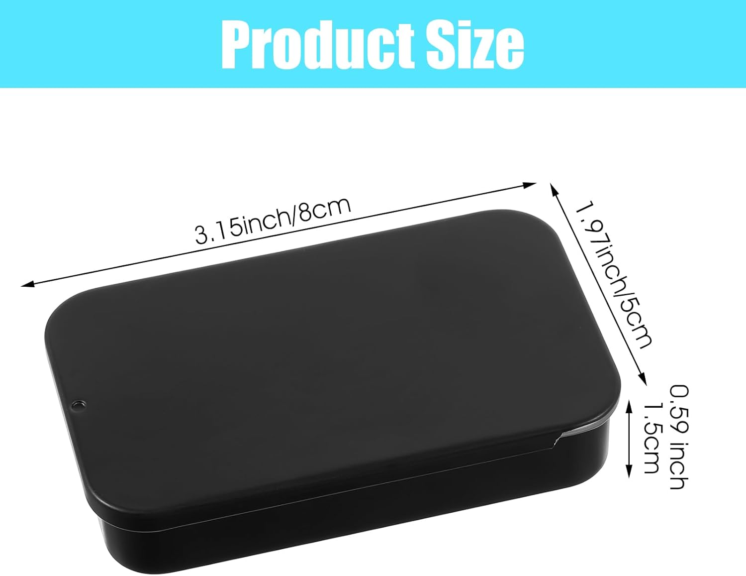 2 PCS Mini Travel Dental Floss Case, Portable Purse Floss Pick Holder, Small Toothpick Dispenser, Convenient Refillable Glide Storage Adult Floss in Box for Travel Dates Dinners Hotels (Black)