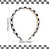 Xindojuz 1 PCS Buffalo Plaid Headband for Women, Black and White Checkered Headbands Non Slip Sponge Puffy Gingham Head Bands for Women Girls Christmas Party Hair Accessories Check Hairbands