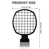 Xindojuz 2 PCS Twist Comb, Sponge Brush for Hair, 2 In 1 Afro Hair Pick Comb Set for Black Men and Women Curls, Dual-sided Design, ABS Material Hairpicks for Men (Black)