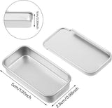 Xindojuz 6 PCS Empty Slide Top Lip Balm Containers, Small Aluminum Tins with Lids Lip Balm Tin Box Holder Mini Metal Storage Organizer for Candles Jewelry Crafts Storage Kit (2×1×0.4 Inch, Silver)