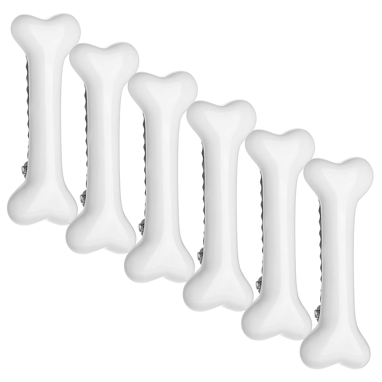 6 PCS Bone Clips, Cute Dog Bone Hair Clip Halloween White Hairpins Side Hairs Accessories for Women Girls Christmas Cosplay Costume Party Daily Wear, Holiday Celebrations