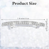 4 PCS Small Sparkly Rhinestone Hair Clips, Silver Crystal Ponytail Holder Side Clips Bling Metal Spring Hair Barrettes for Women Girls Bridal Wedding Engagement Prom Valentines
