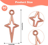 90 PCS Gold Silver Star Pendant Charm, Star Charms for Jewelry Making Mini Jewelry Making Pendants Hollow Four Pointed Stars Charms for Earrings Bracelets Necklace DIY Craft Supplies Pendants Crafting