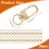 Xindojuz 30 PCS Metal Lobster Claw Clasps for Keychains and Jewelry Making, 360° Swivel Lanyards Snap Hooks Strap with Key Rings, Key Chains Connector Purses Straps Bag Charm DIY Accessories (Gold)