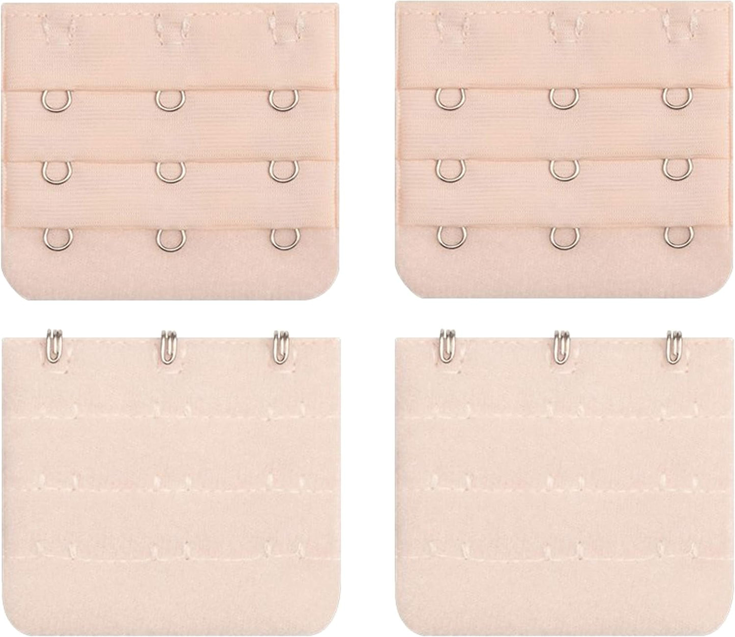 Bra Extender 3 Hook Bra Back Clips Bra Strap Extender Bra Clasp (4pcs)