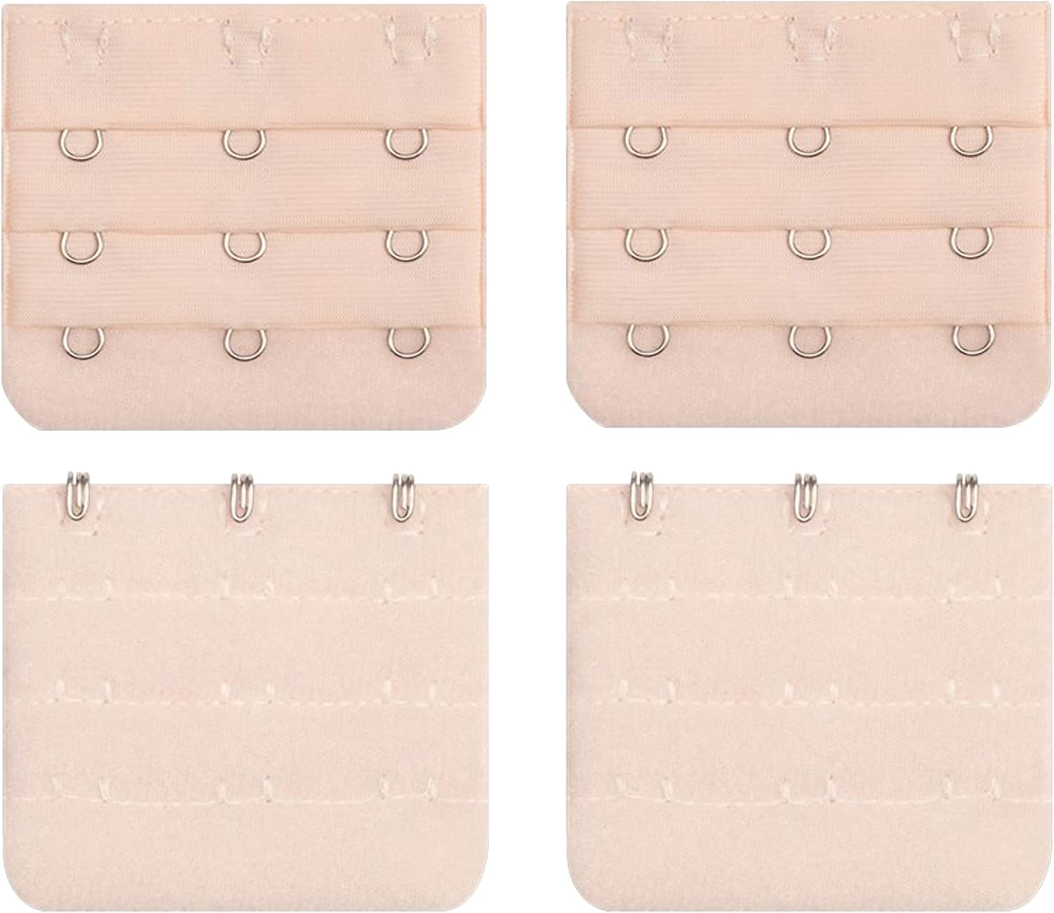 Bra Extender 3 Hook Bra Back Clips Bra Strap Extender Bra Clasp (4pcs)