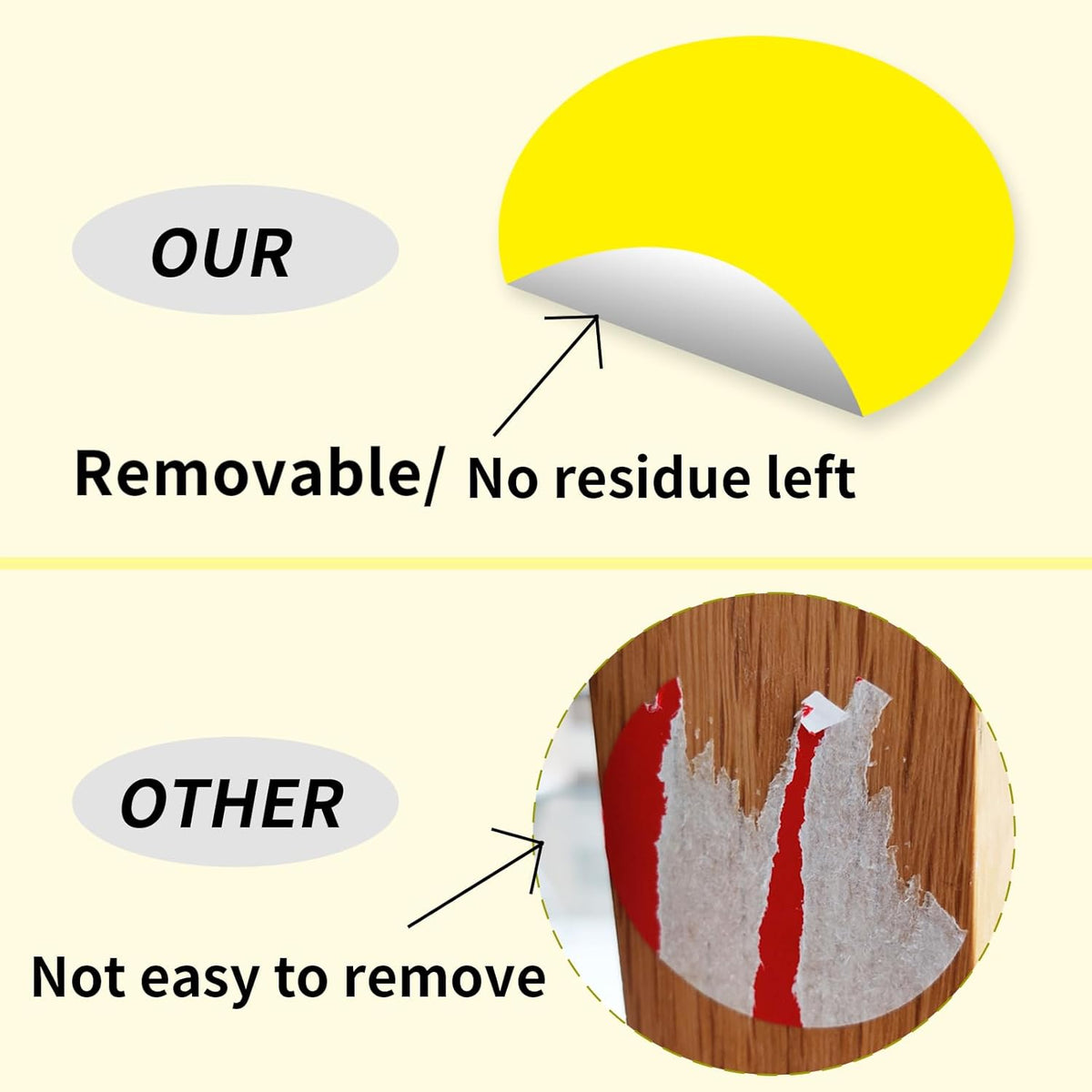 STARLIBOO Dot Stickers: 3in Removable Circle Stickers, Writable for Office, Garage/Yard Sale (200Pcs, 10 Colors)