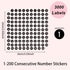 3000 PCS Number Stickers Labels, 0.4&