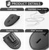 1 Pack Sheriff Badge Shield Holder with Faux Leather Wrapped Heavy Duty Steel Belt Clip with Stainless Steel Necklace, Universal, Black, Deputy Badge Holder, 8x3 inch (1 Pack)