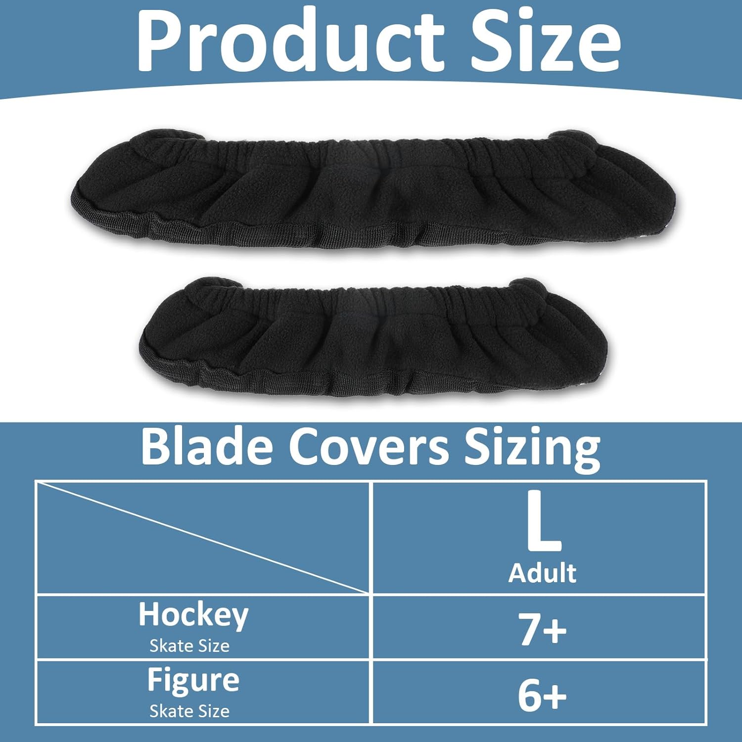 2 PCS Ice Skate Guards, Sports Blade Protector for Hockey Skates, Figure and Ice Skates Blade Covers for Toddler Kids Youth Adults-Men Women Boys Girls Skate Guards Figure Skating Hockey