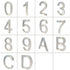 Stainless Steel House Numbers,Metal Modern House Numbers,Mailbox Decor Number,Self-adhesive house Number (3Inch-6, Silver)