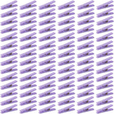 48PCS Clothes Pins Baby Shower Clothespin Favors Pink Girl Blue Boy Party Game Purple Clothespin(Purple)