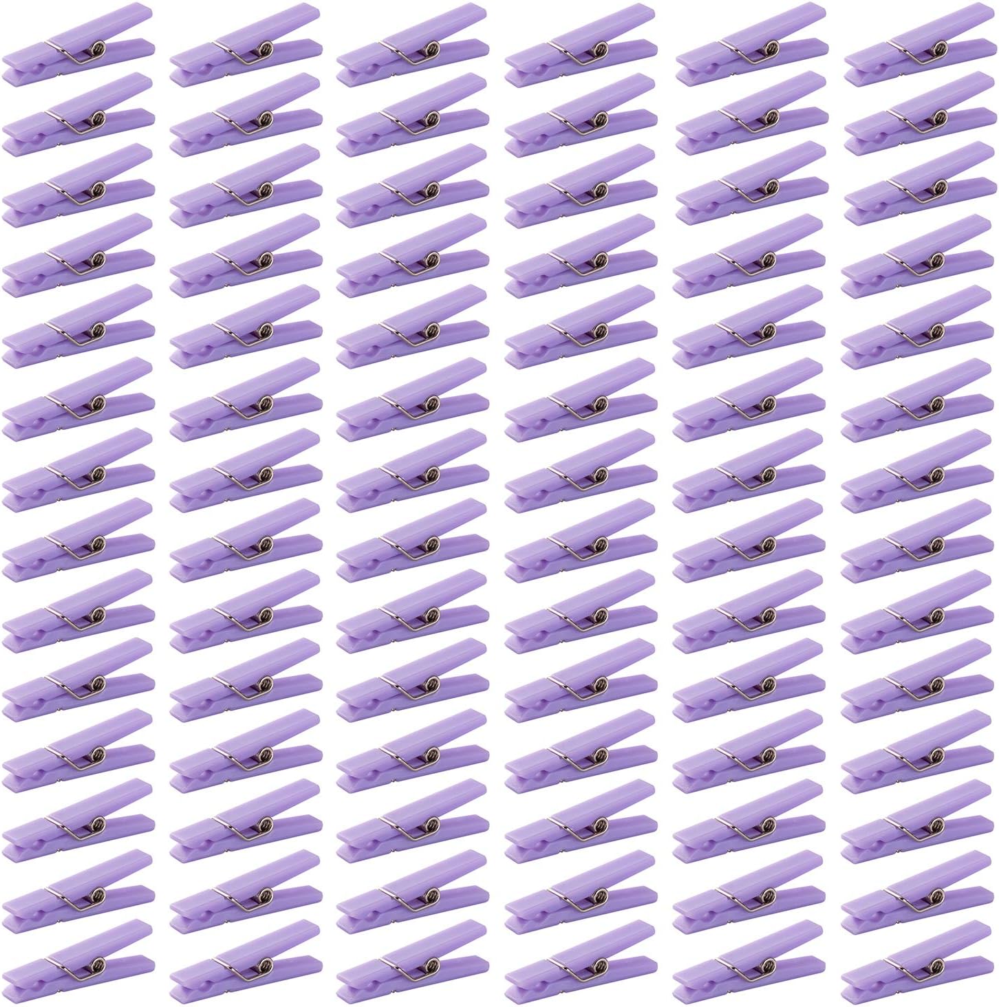 48PCS Clothes Pins Baby Shower Clothespin Favors Pink Girl Blue Boy Party Game Purple Clothespin(Purple)