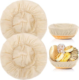 2pcs Banneton Liner Reusable - Banneton Bread Proofing Basket Liner Elastic Cloth Bowl Covers for Bread Rising Sour Dough Proofing Covers Sourdough Making Accessories Baking Supplies