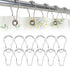 12 Shower Curtain Hooks, Suitable for Bathroom Shower rods for Rust-Proof Decorative Stainless Steel Shower Curtain Hooks, Silver