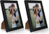 2 Pack 5x7 Picture Frame, Black Picture Frame for Wall and Tabletop Display, Resistant Plastic Photo with Clear Plexiglass for Vertical or Horizontal Display