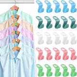 100 PCS Hanger Connector Hooks, Hangers Space Saving, Hanger Clips for Plastic Hangers(5 Color)